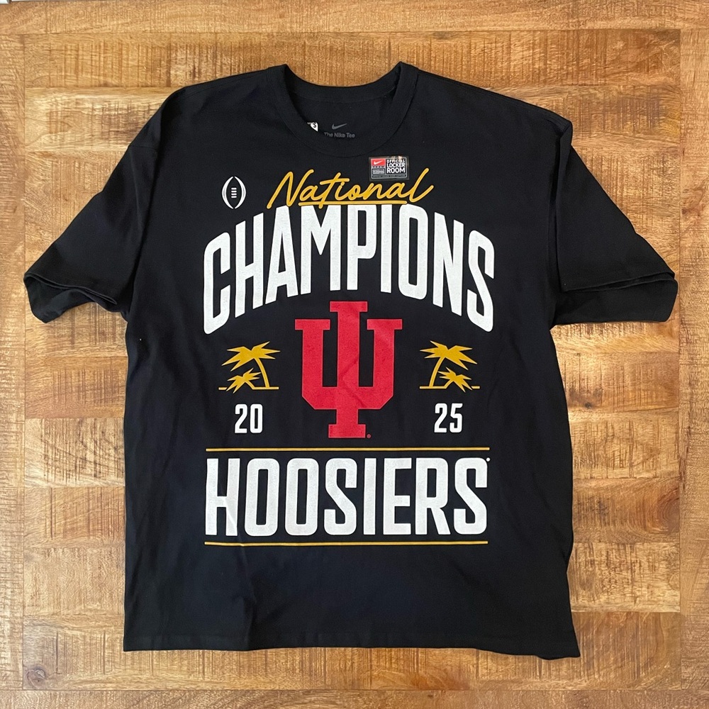 NWT Nike IU Indiana Hoosiers Locker Room CFP National Champions T-Shirt 2025-26